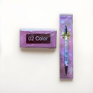 iMethod Microblading Curved Eyebrow Pen, Hair Like, Dual Ended 02 Brown